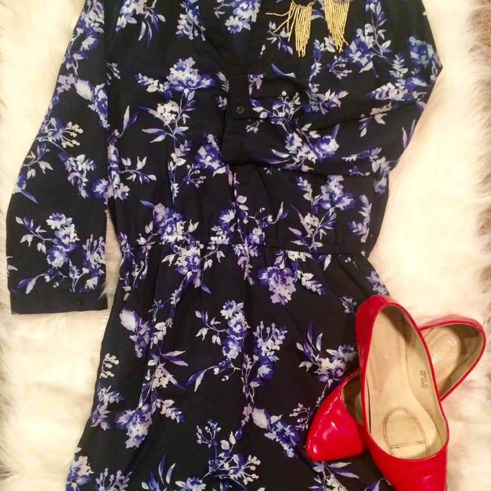 Blue floral Dress